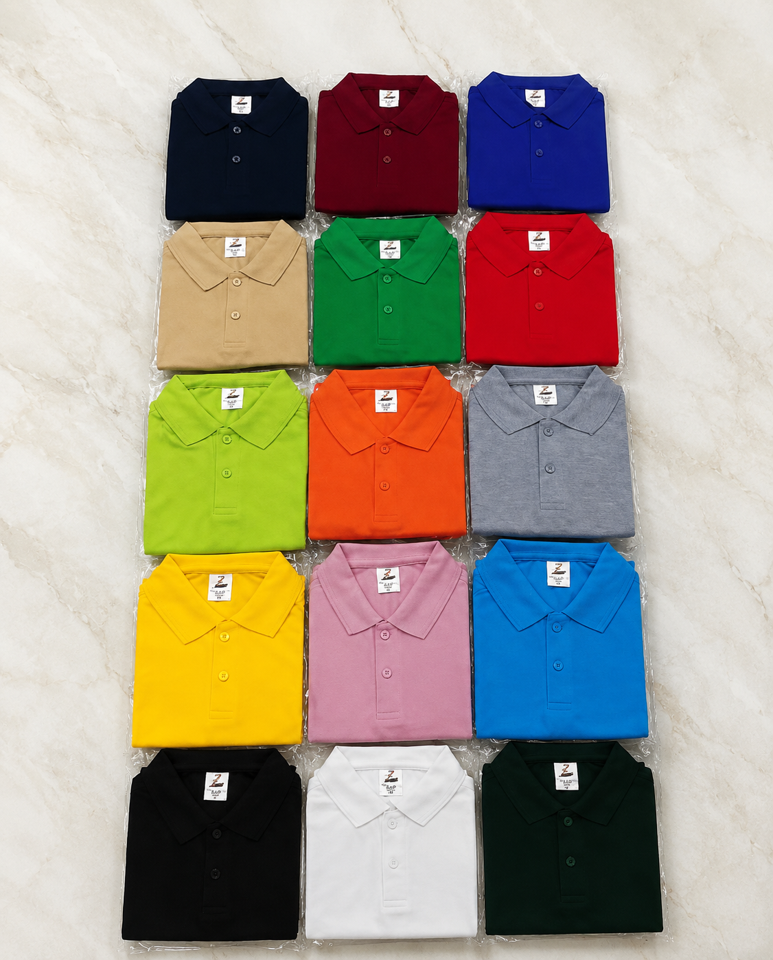 Available collar T-shirt colors for custom printing